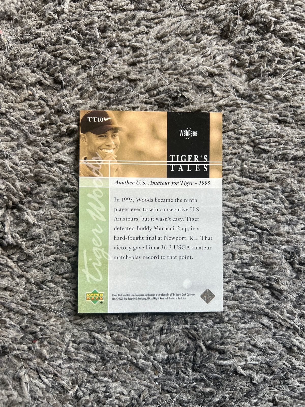 Tiger Woods 2001 Upper Deck #TT10 Tiger Woods Card Size ONE SIZE - 2 Thumbnail