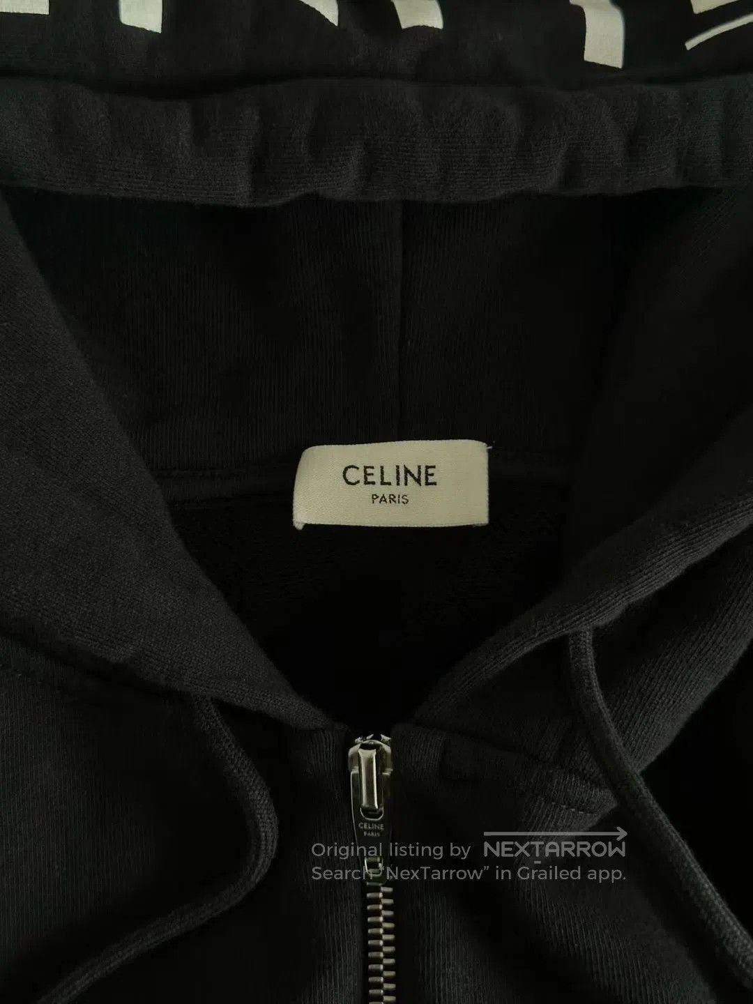 Celine CELINE Black Hat Logo Zip-Up Hoodie| Size US M / EU 48-50 / 2 - 3 Thumbnail