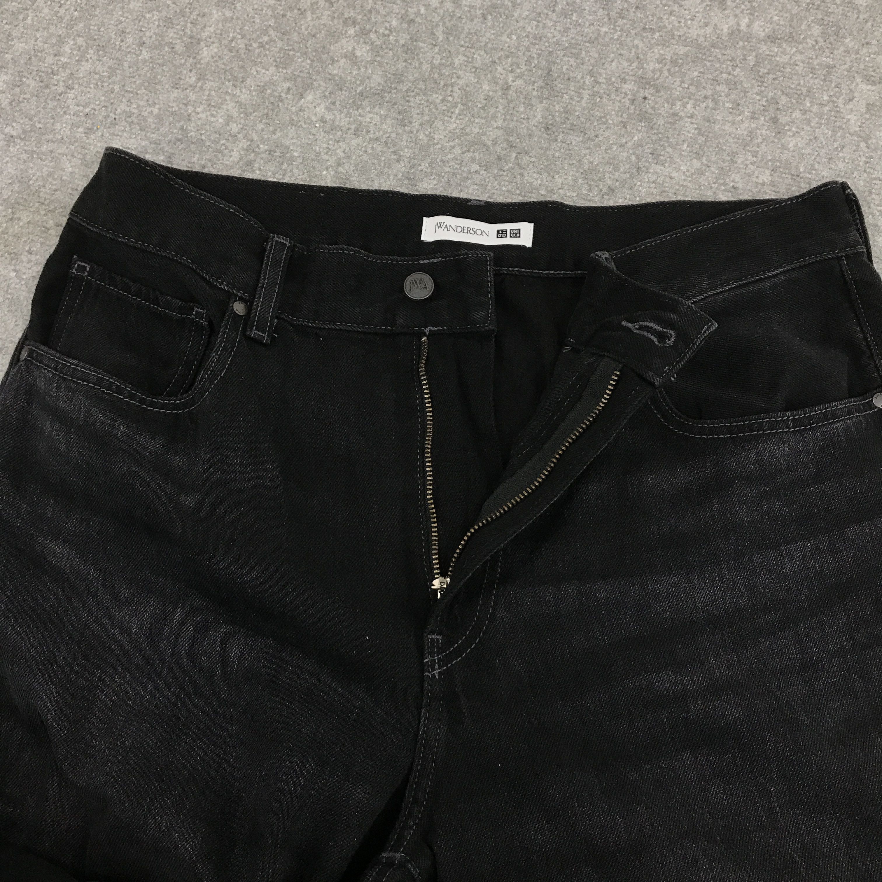 JW Anderson × Japanese Brand × Uniqlo J.W. Anderson x uniqlo baggy Black jean pants Size US 33 - 7 Thumbnail