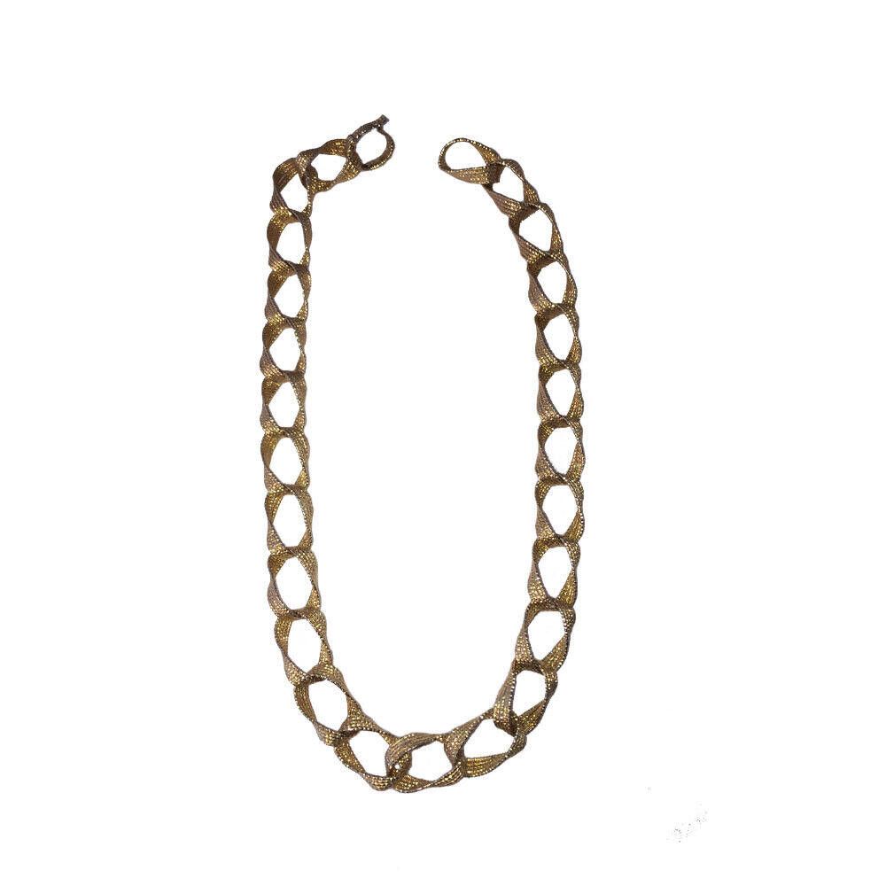 Designer 18 kt Gold Vermeil Sterling Diamond Cut Chain Link Necklace Size ONE SIZE - 2 Thumbnail