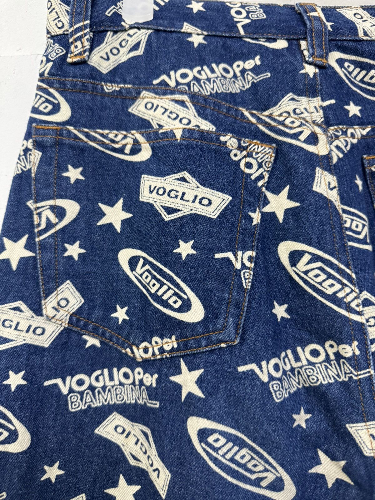 Hysteric Glamour VINTAGE FULL PRINTED FLARE DENIM VOGLIA JEANS Size US 29 - 10 Thumbnail