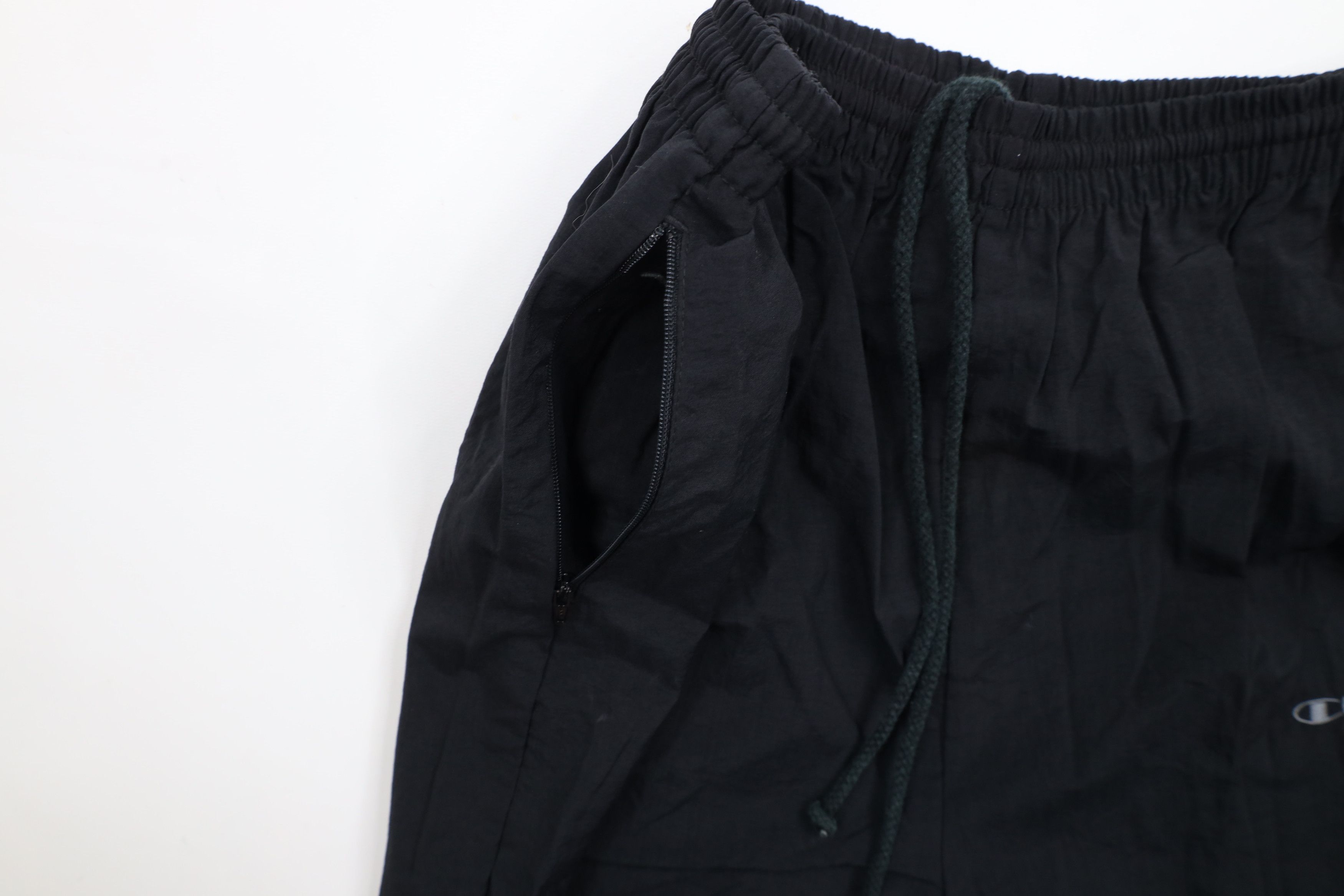 Champion × Vintage Vintage 90s Champion Cuffed Nylon Joggers Jogger Pants Black Size US 36 / EU 52 - 7 Thumbnail