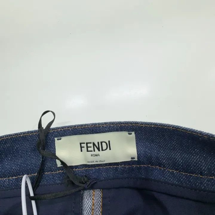 Fendi Fendi High-Waisted Denim A-Line Mini Skirt -2507 Size 35" - 6 Thumbnail