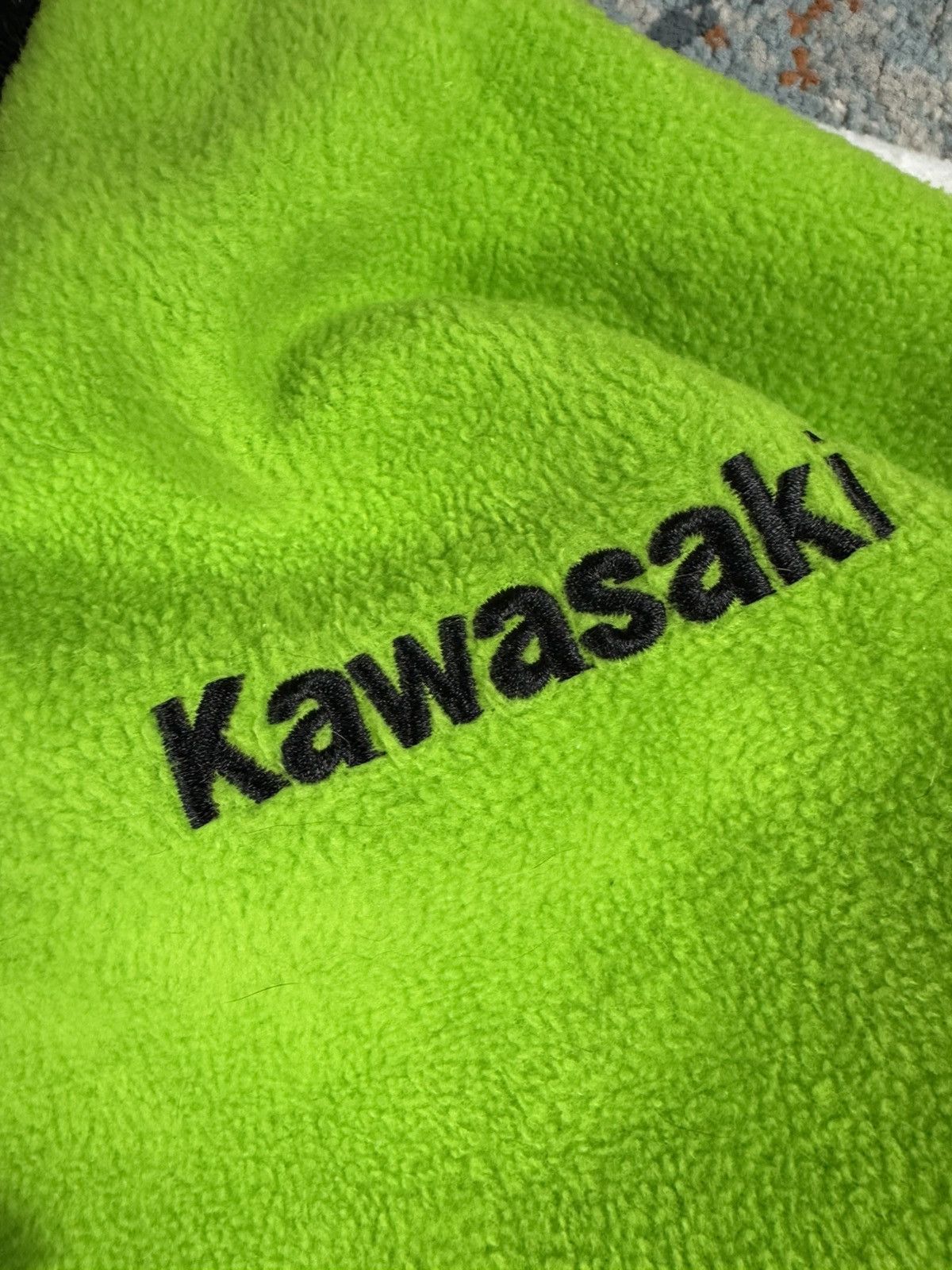 Vintage Vintage 90s Kawasaki racing style sherpa fleece jacket Size L / US 10 / IT 46 - 9 Thumbnail