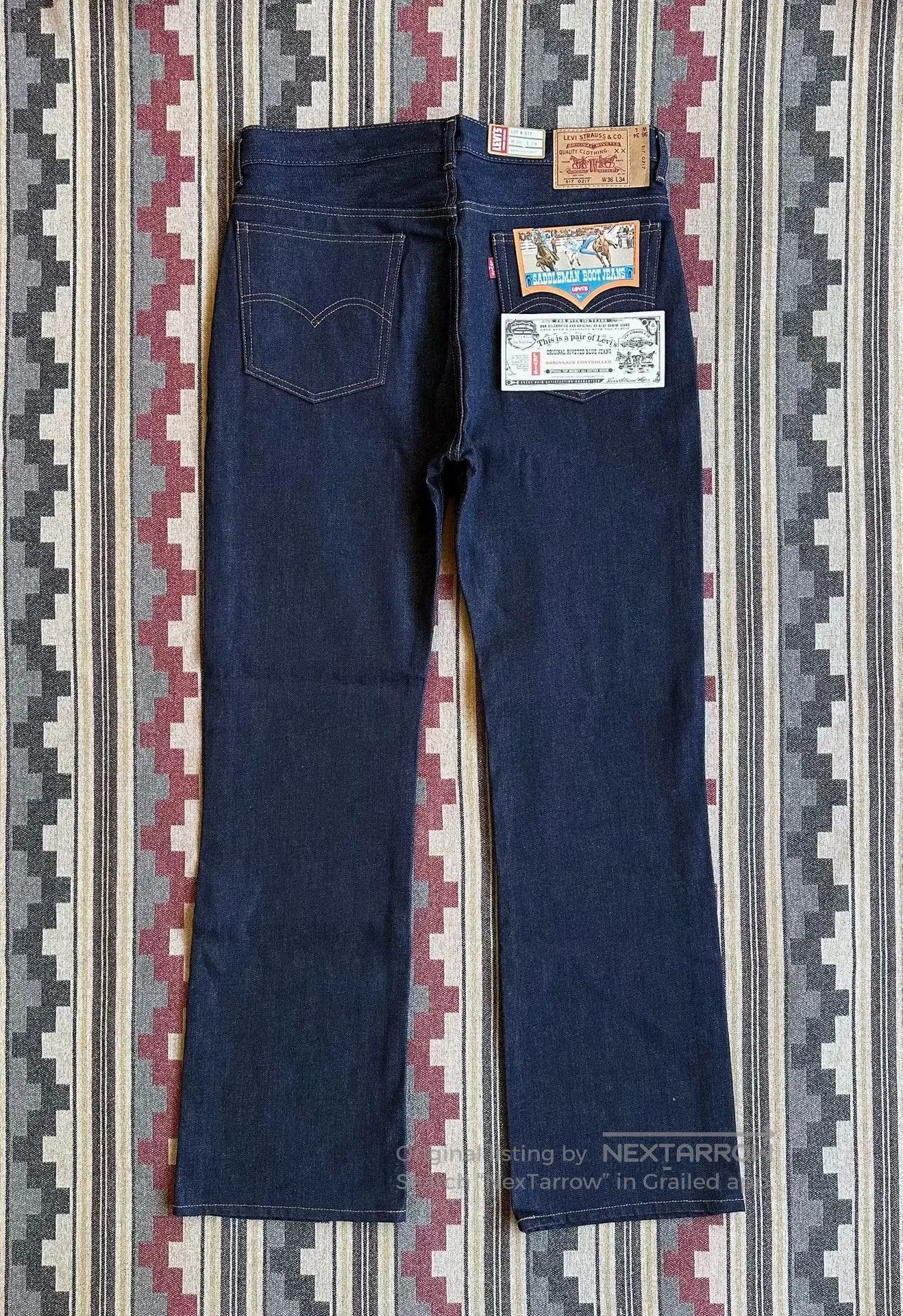 Levi's Vintage Clothing levi's lvc 1970s bootcut jeans indigo. Size US 36 / EU 52 - 2 Thumbnail