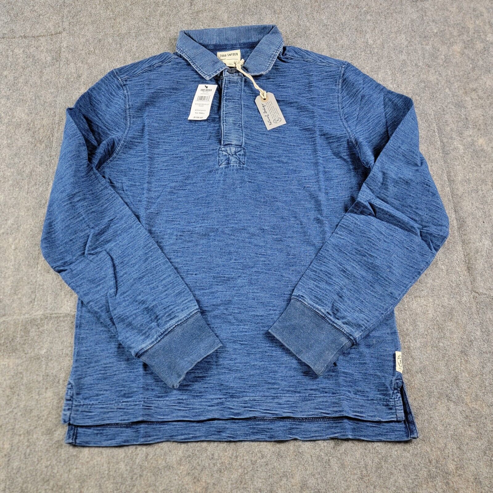 Todd Snyder Todd Snyder Medium Indigo Rugby Polo Shirt Long Sleeve NWT Size US XS / EU 42 / 0 - 2 Thumbnail