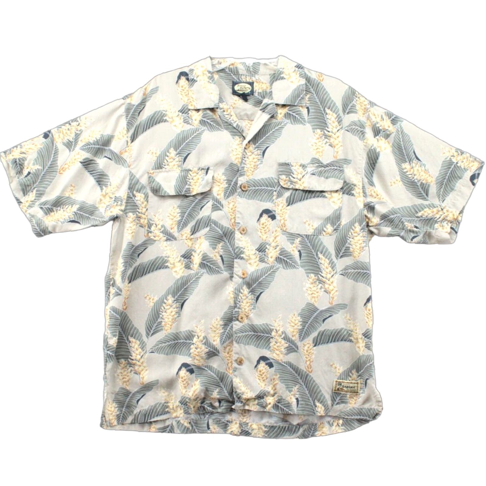 Tommy Bahama VTG Tommy Bahama Shirt Mens M Green Pockets Hawaiian Camp Luau Vacation Camp Shirt Hawaiian Beach Aloha 90s Size US M / EU 48-50 / 2 - 1 Thumbnail
