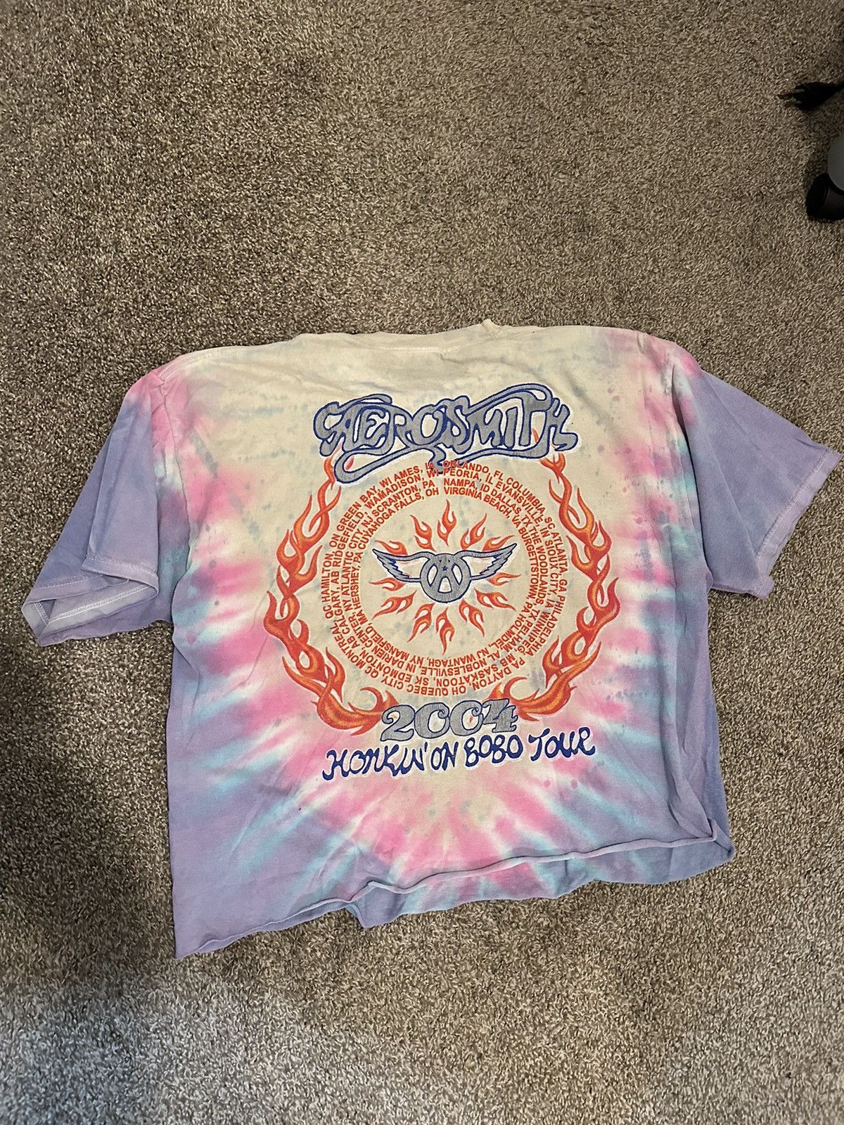 Aerosmith × Vintage Vintage Aerosmith Tour Tie Dye Tee Size US L / EU 52-54 / 3 - 3 Thumbnail