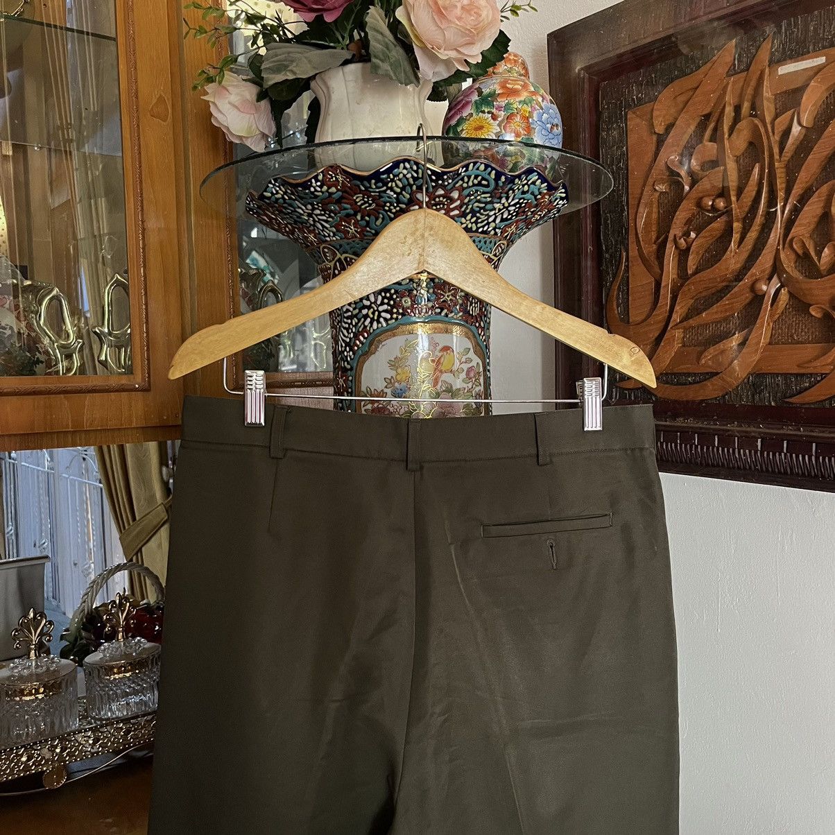 Vintage Vintage 2003 Singapore Armed Forces SAF Green Trouser Size US 35 - 7 Thumbnail