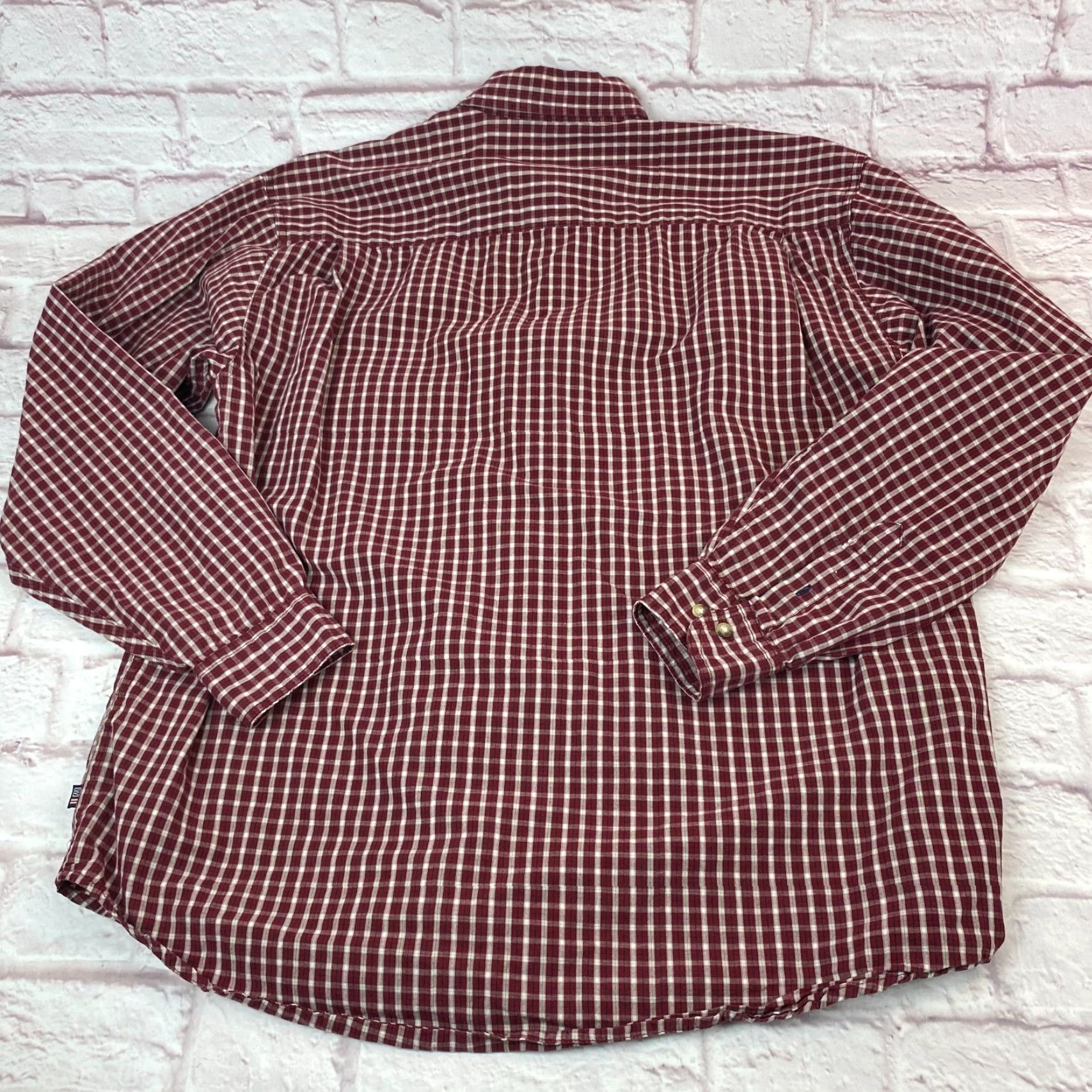Wrangler Wrangler Shirt Mens Plaid Button-Up Long Sleeve Red 100% Cotton Western Cowboy Large Regular Size US L / EU 52-54 / 3 - 4 Thumbnail
