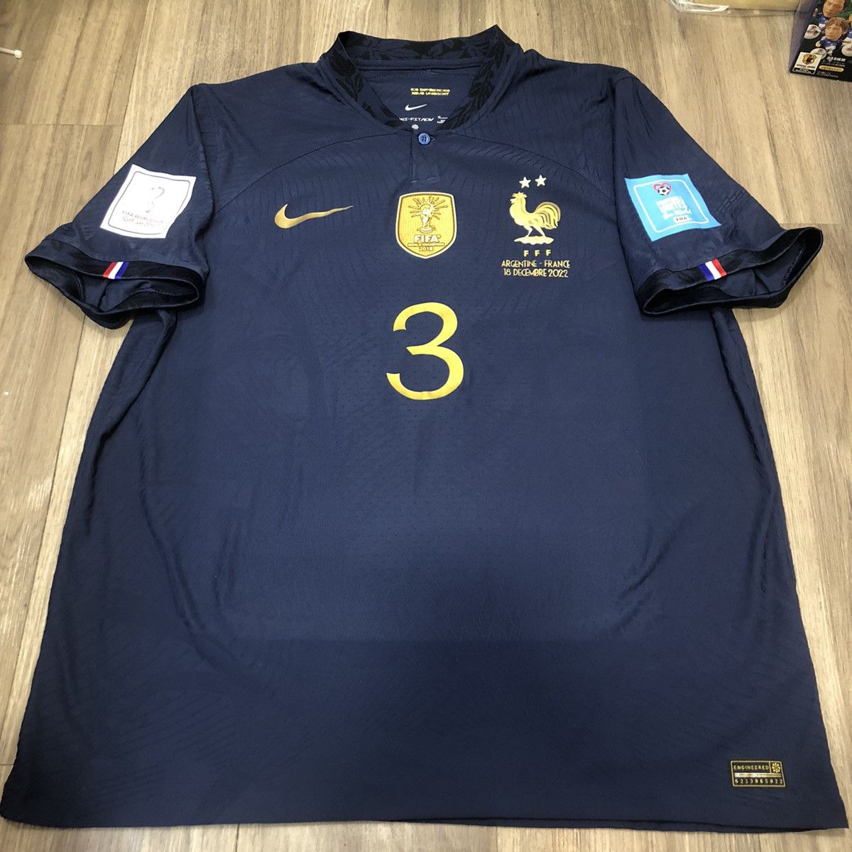 Nike France World Cup 2022 player issue home shirt #3 Disasi Size US XL / EU 56 / 4 - 1 Thumbnail