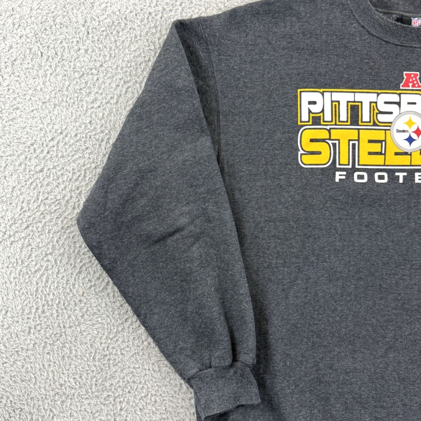 NFL VINTAGE Pittsburgh Steelers Sweatshirt Mens XL Gray NFL Sport Pullover Size US XL / EU 56 / 4 - 4 Thumbnail