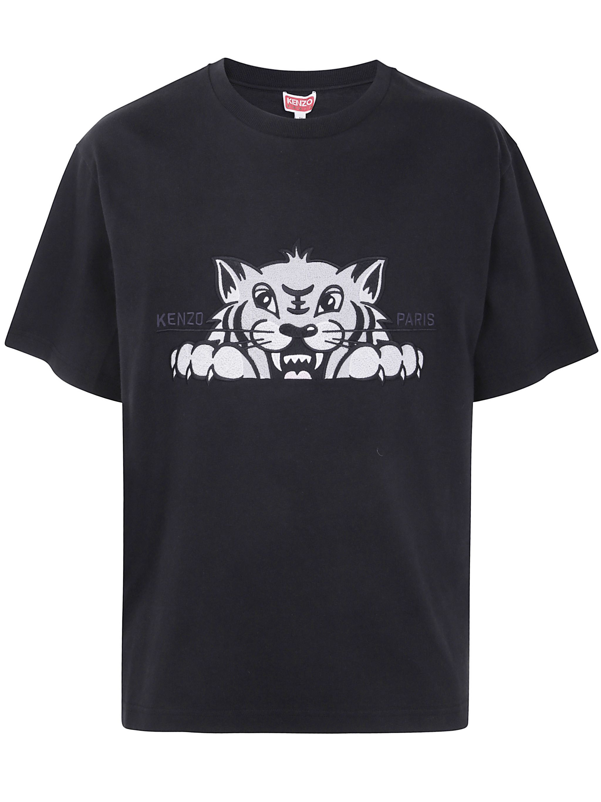 Kenzo "GOTS KENZO HAPPY TIGER" EMBROIDERED OVERSIZE TSHIRT Size L / US 10 / IT 46 - 1 Thumbnail