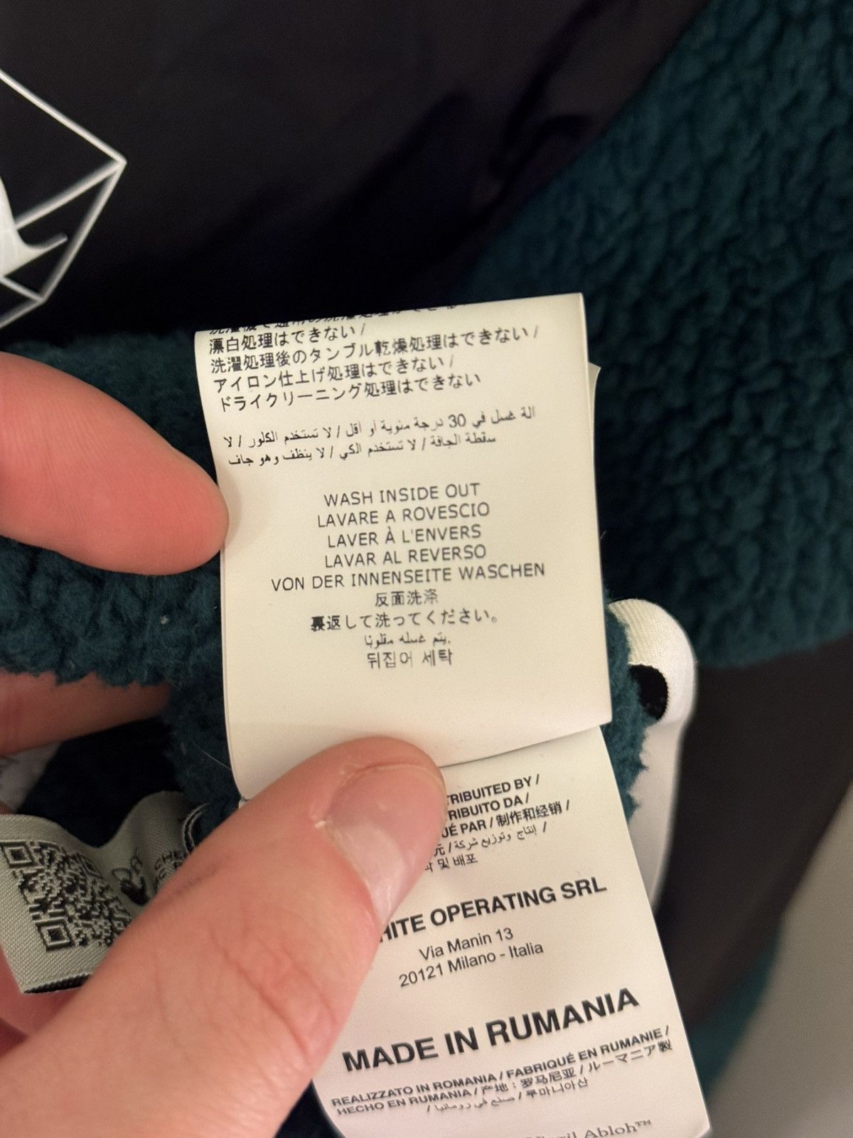 Off-White Off-White Polar Fleece Jacket 'Green/White' Size US XL / EU 56 / 4 - 10 Thumbnail