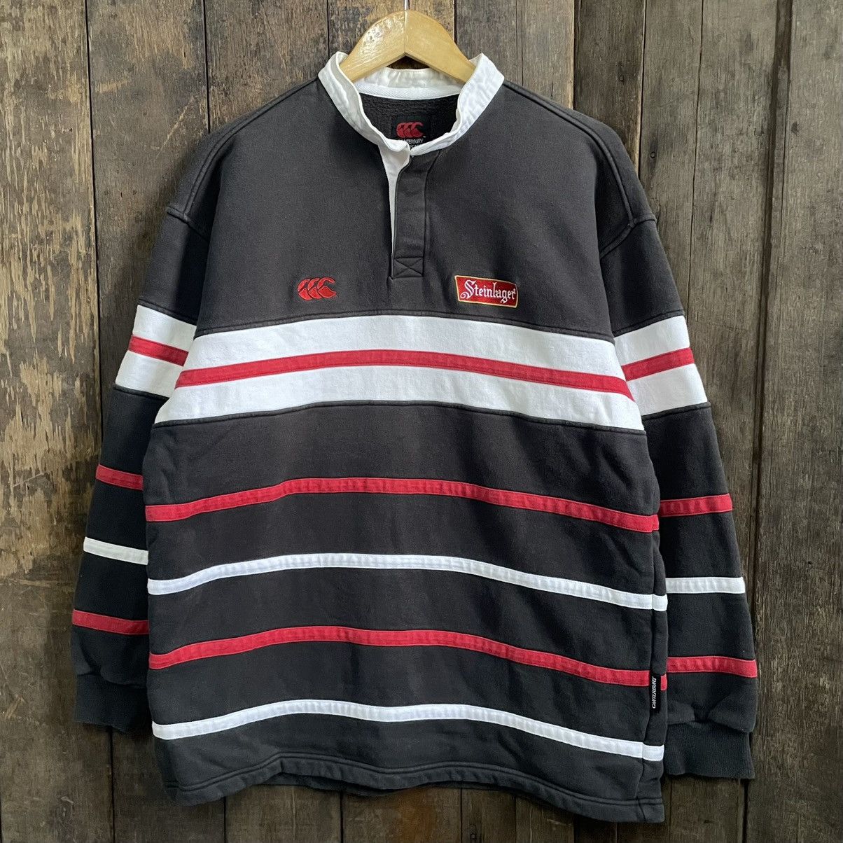 Canterbury of New Zealand × Vintage Vintage Canterbury Steinlager Rugby Sweatshirt Size US L / EU 52-54 / 3 - 1 Thumbnail