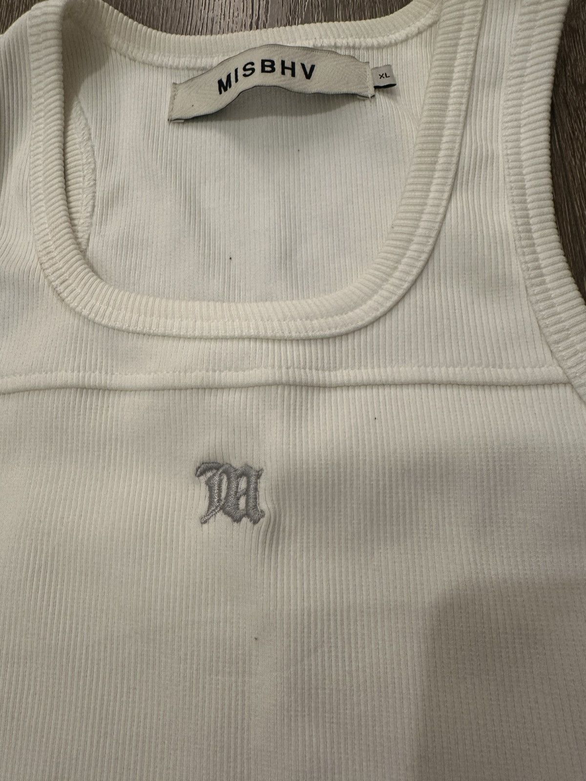 Misbhv MISBHV ‘M’ TANK TOP WHITE XL Size US XL / EU 56 / 4 - 5 Thumbnail