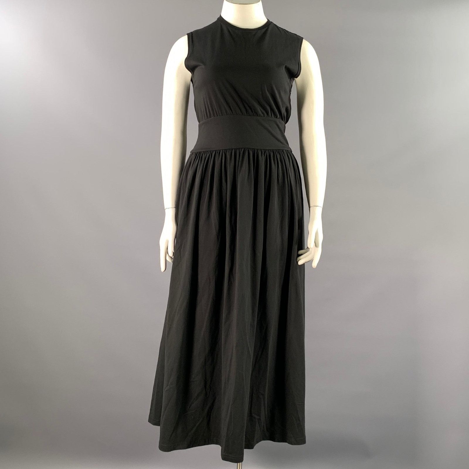Toteme TOTEME Size L Black Cotton Sleeveless Long Dress Size L / US 10 / IT 46 - 1 Thumbnail