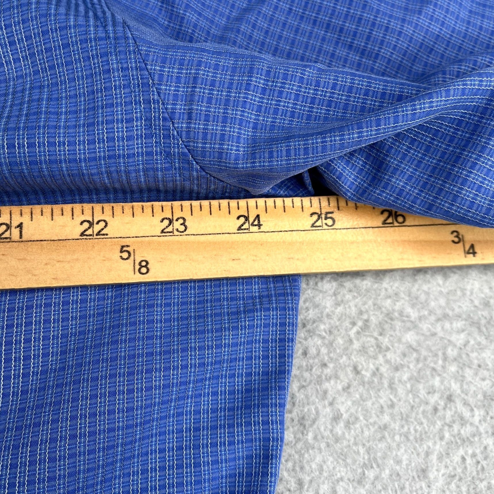 BUGATCHI BUGATCHI UOMO Shirt Blue Check Long Sleeve Mens L Button-Up Casual Size US L / EU 52-54 / 3 - 7 Thumbnail