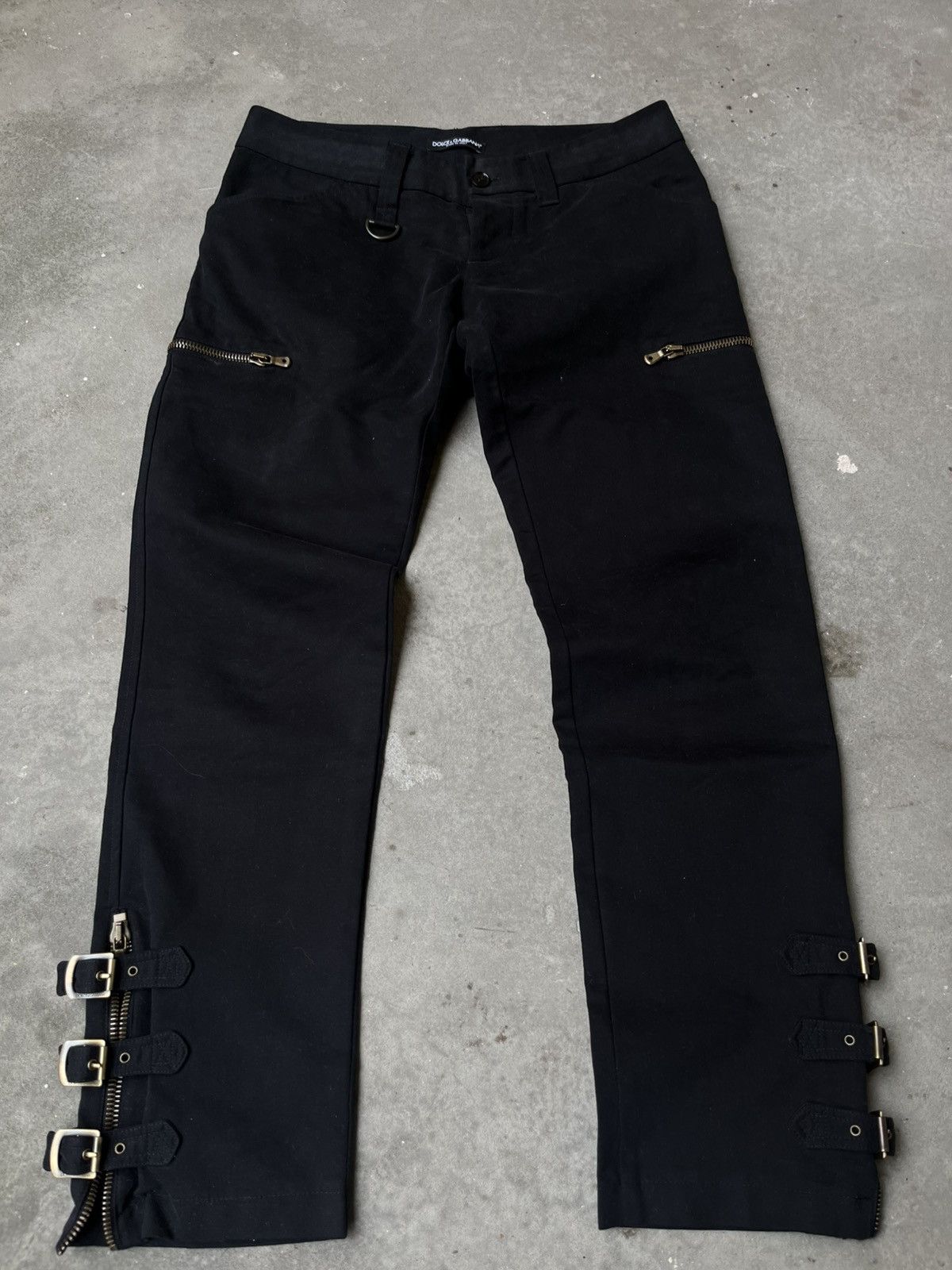 Dolce & Gabbana Dolce&Gabbana AW2003 Biker Buckle Pants Size US 32 / EU 48 - 2 Thumbnail