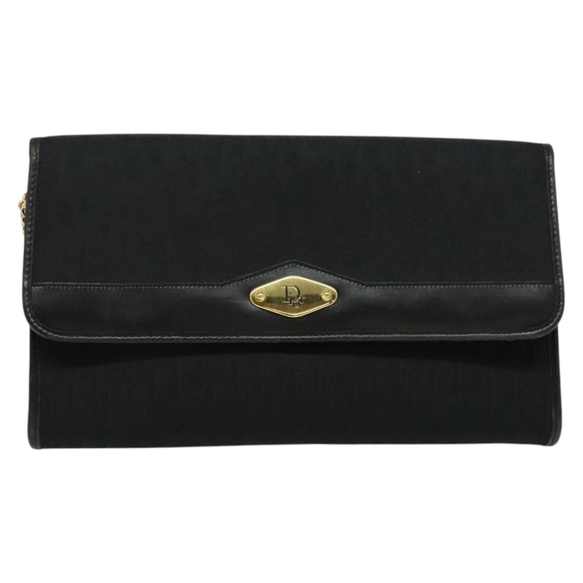Dior DIOR Trotter Canvas Chain Shoulder Bag Black Gold Size ONE SIZE - 2 Thumbnail