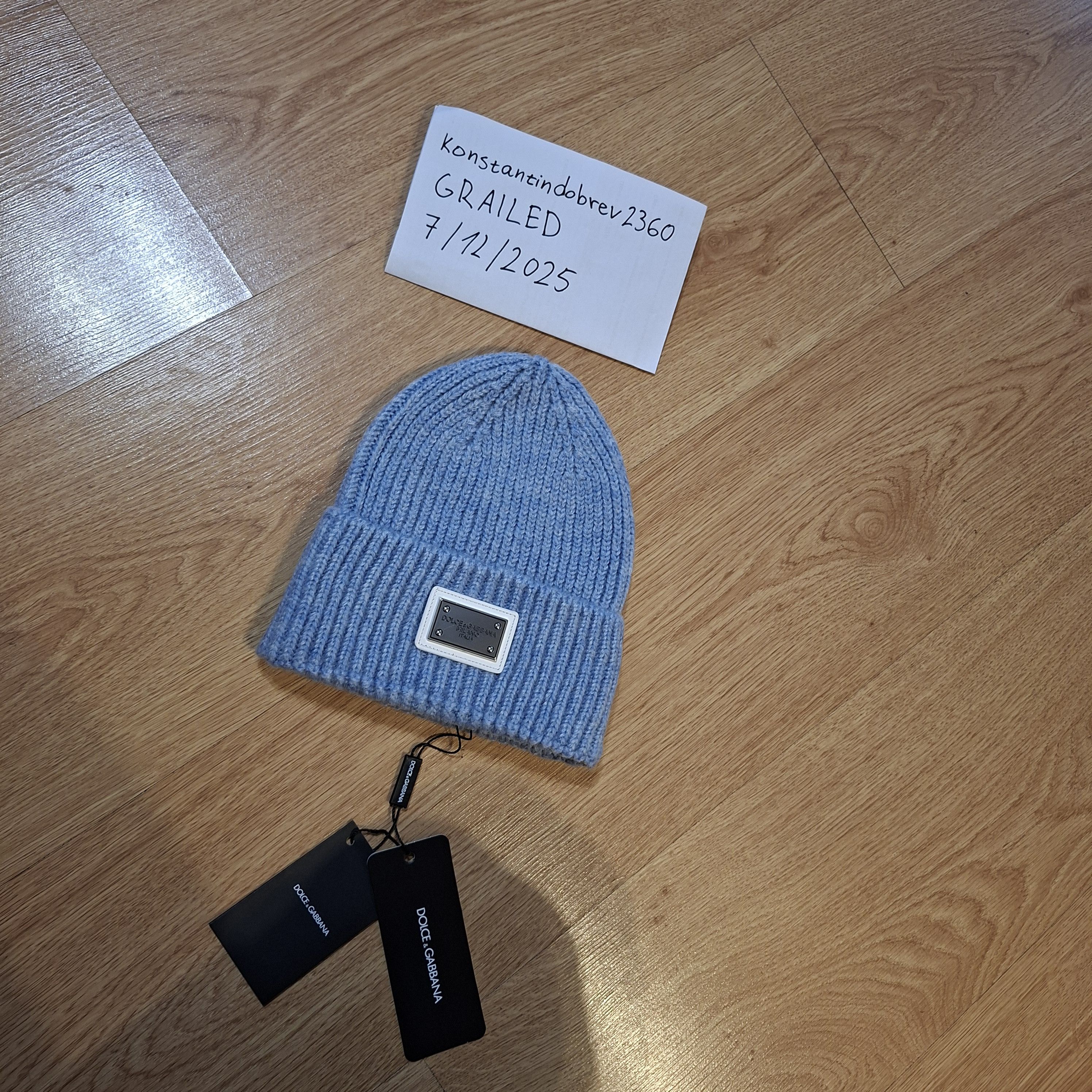 Dolce & Gabbana Dolce Gabbana light blue hat Size ONE SIZE - 3 Thumbnail