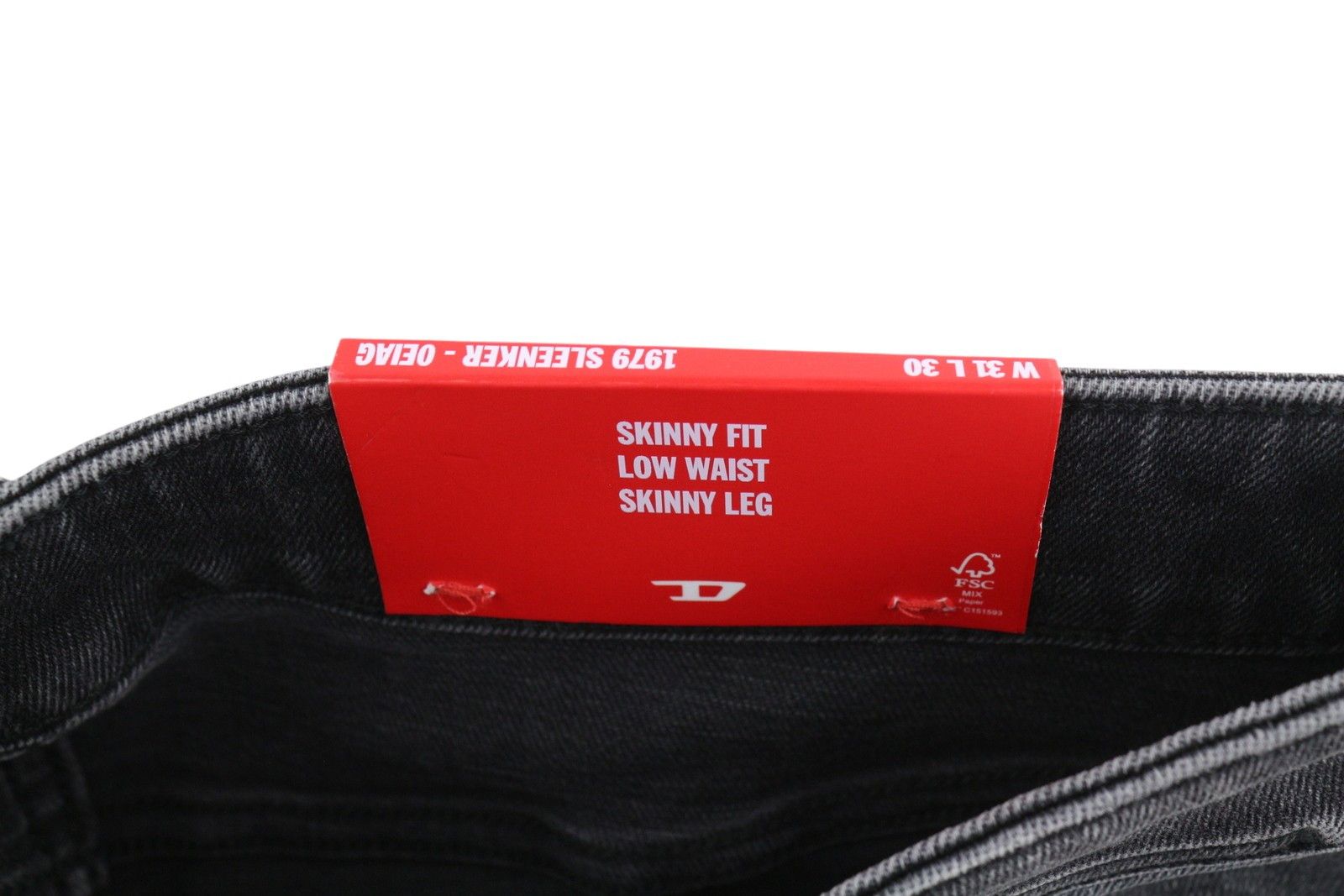 Diesel 1979 SLEENKER 0EIAG W31/L30 Skinny Low Waist Jeans 40915 Size US 31 - 7 Thumbnail