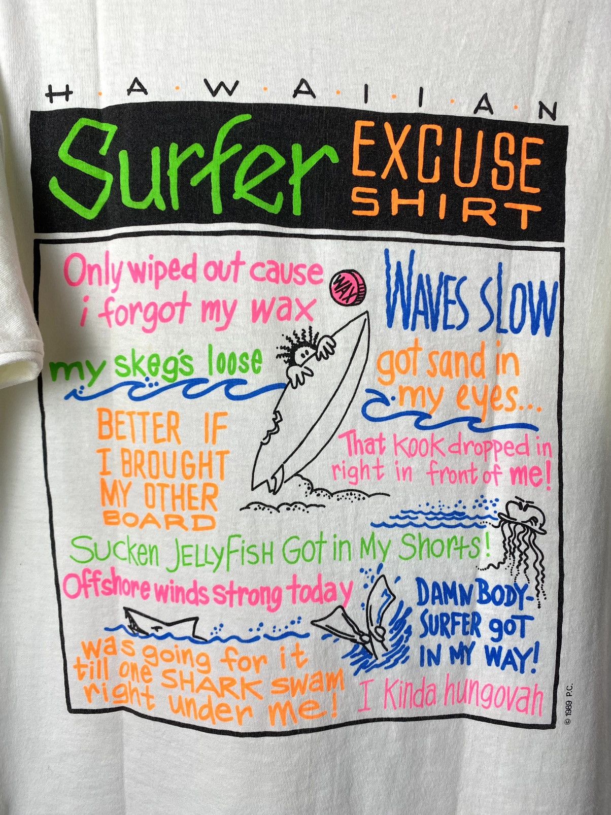 Oxbow 1989 Vintage Surfer Excuse T Shirt Stussy Oakley Size US L / EU 52-54 / 3 - 10 Thumbnail
