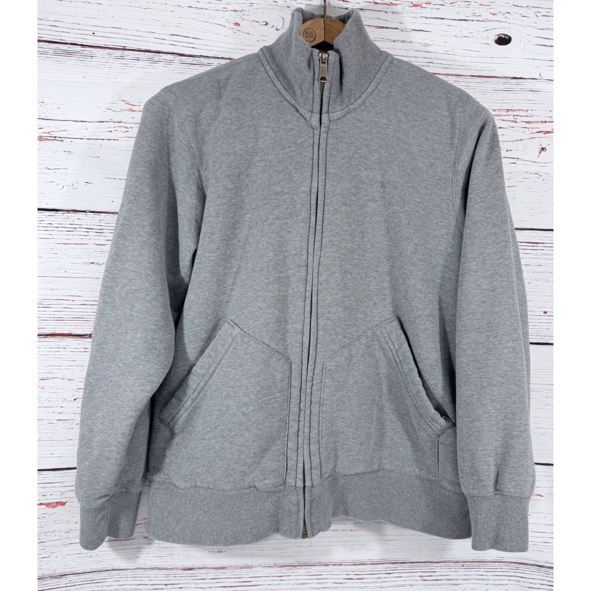 Other Eddie Bauer XL Gray Full-Zip Jacket Sherpa-Lined Cotton Blen Size US XL / EU 56 / 4 - 11 Thumbnail