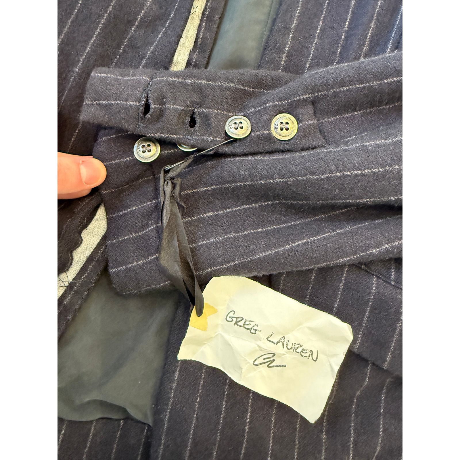 Greg Lauren Greg Lauren Deconstructed SAMPLE Pinstripe Trucker Ollie Size US L / EU 52-54 / 3 - 8 Thumbnail