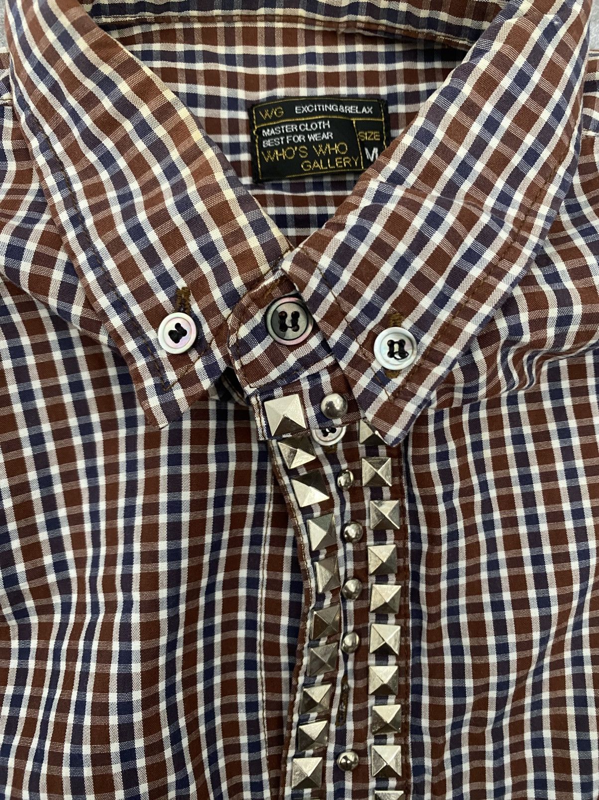 If Six Was Nine Who's who gallery studded gingham shirt Size US S / EU 44-46 / 1 - 3 Thumbnail
