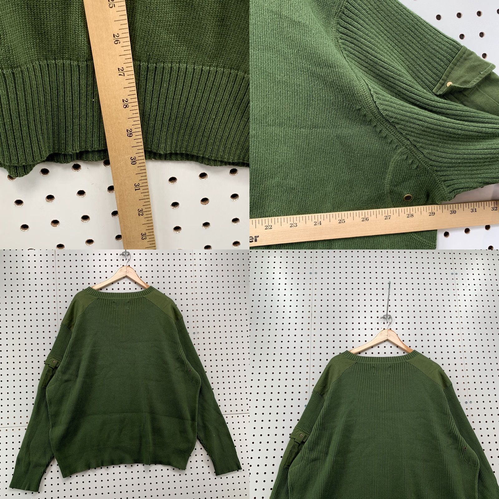 Vintage RedHead Sweater Mens 2XL Green NEW Henley Button Ribbed Knit 5x30 Pullover Size US XXL / EU 58 / 5 - 10 Thumbnail