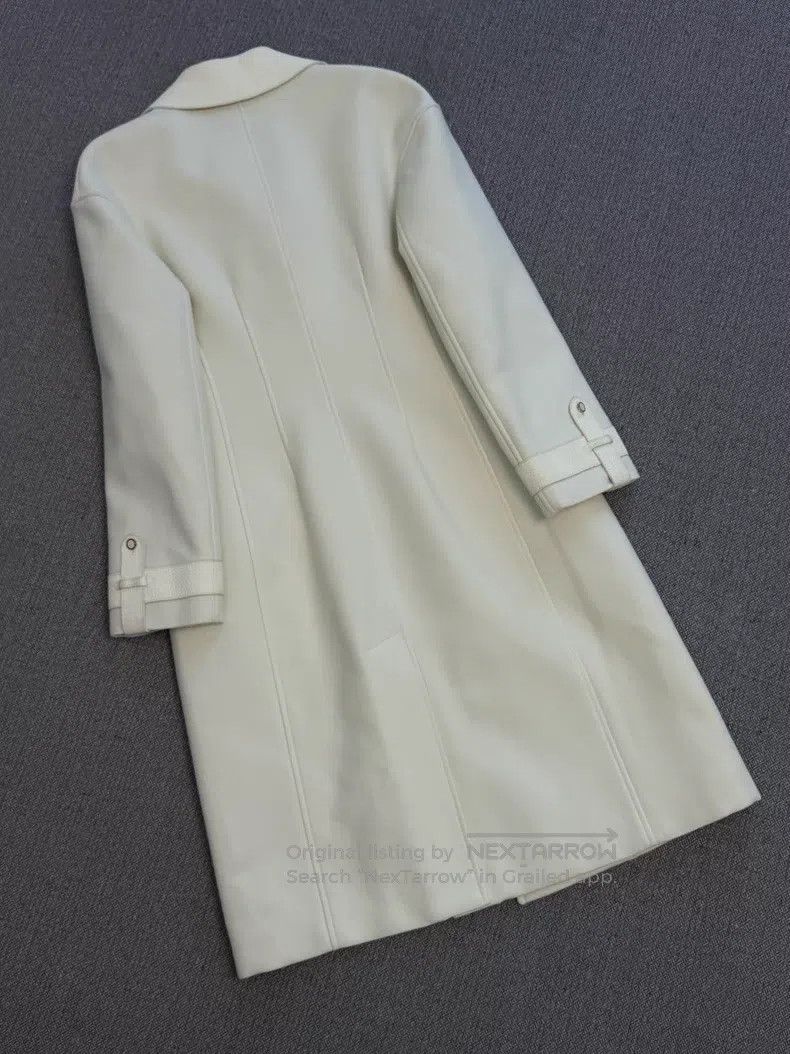 Hermes Hermes Off-white long overcoat Size XS / US 0-2 / IT 36-38 - 4 Thumbnail