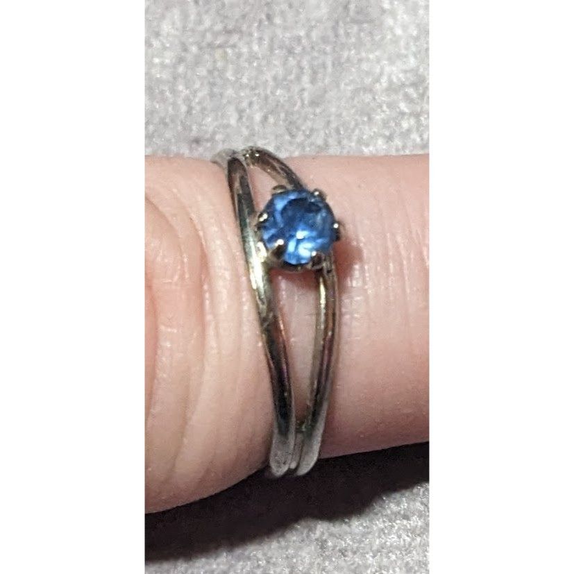 Other Casual Silver Tone Blue Stone Adjustable Ring Size 6 1/2 Size ONE SIZE - 6 Thumbnail