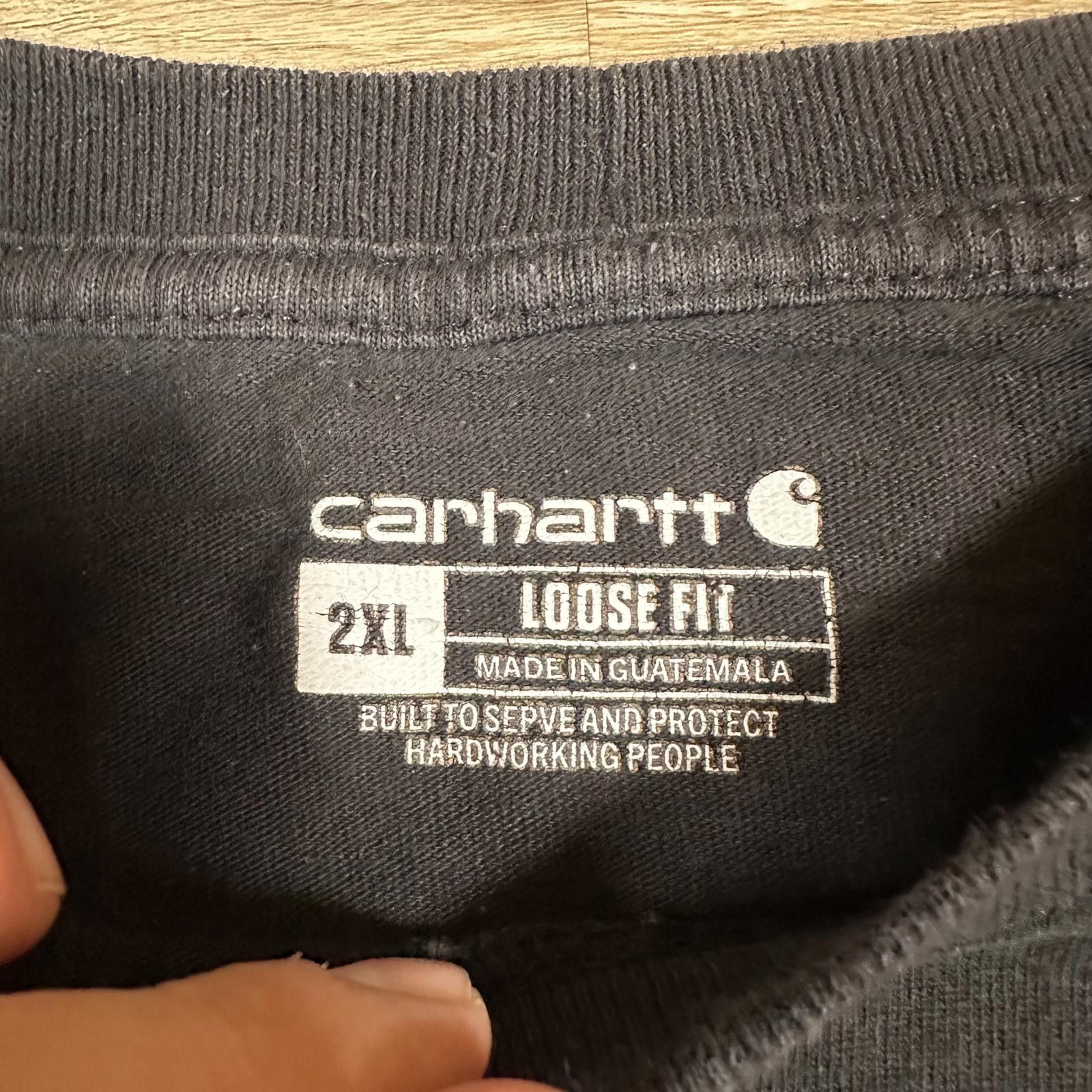 Carhartt Carhartt Mens Long Sleeve T-Shirt 2XL Black Loose Fit Size US XXL / EU 58 / 5 - 3 Thumbnail