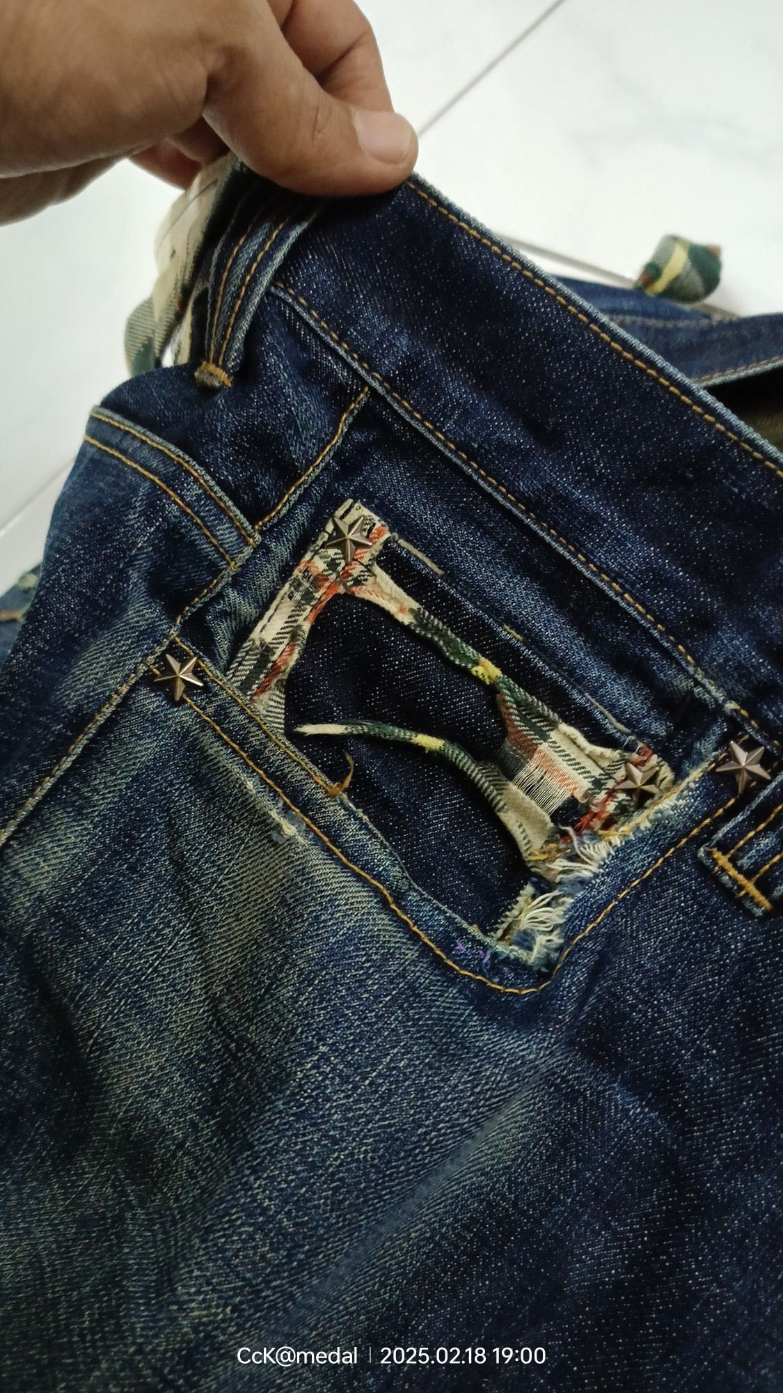 Japanese Brand × atmos Atos at*mos*phere distressed denim Size US 35 - 9 Thumbnail