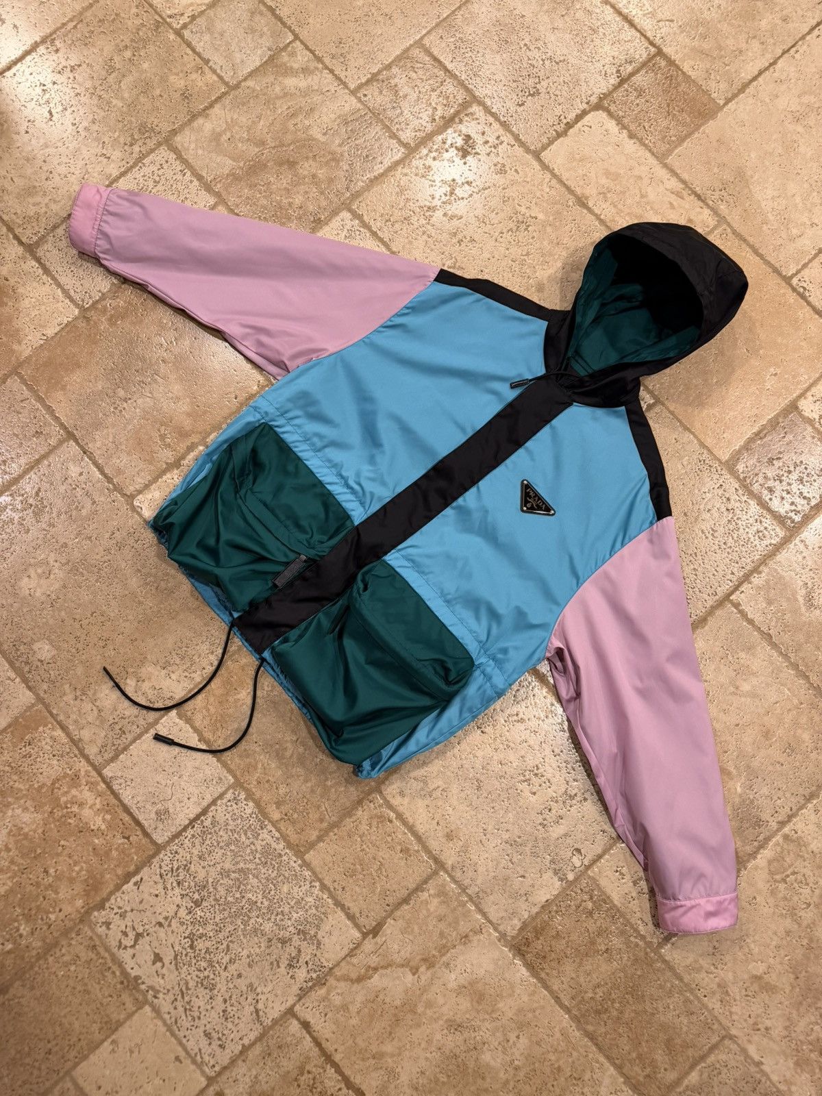 Prada Prada FW18 Nylon Colorblock Cargo Zip Up Runway Jacket Size US M / EU 48-50 / 2 - 4 Thumbnail