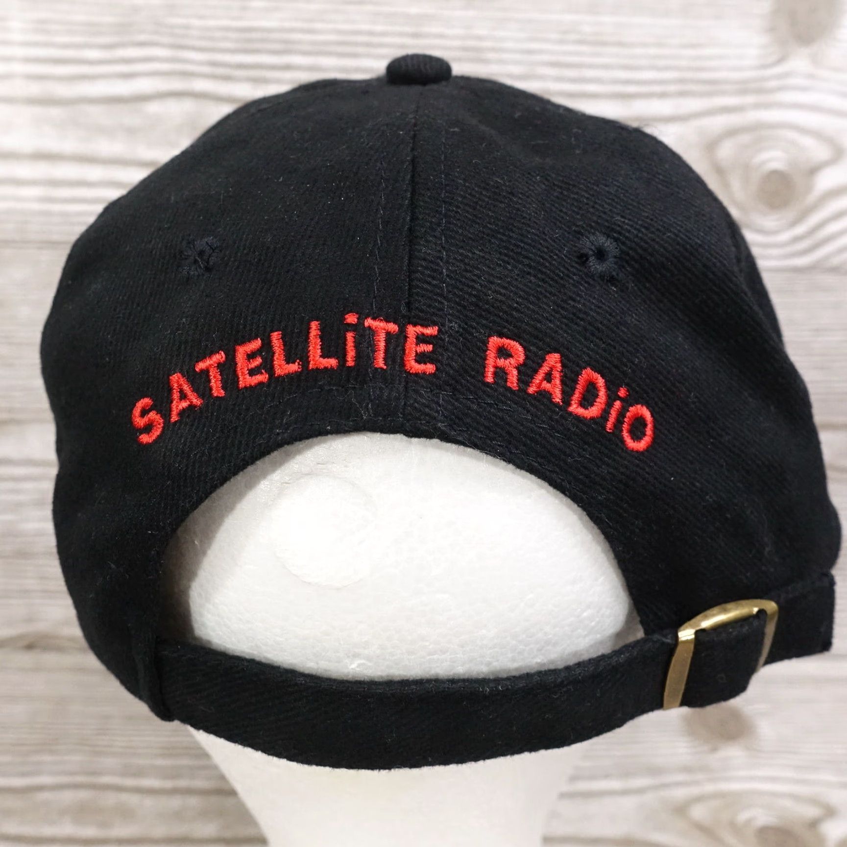 Vintage Vintage Sirius XM Satellite Radio Black Strapback Baseball Cap Men Women Adjustable Black Casual Cap Size ONE SIZE - 4 Thumbnail