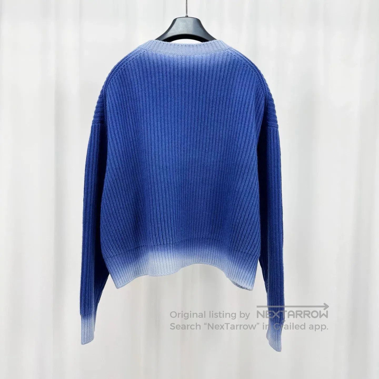 Miu Miu gradient blue wool knit sweater by Miu Miu. Size M / US 6-8 / IT 42-44 - 2 Thumbnail