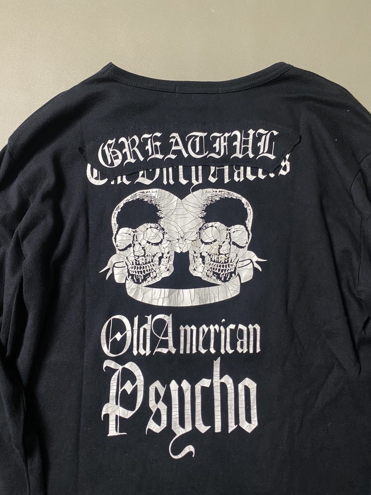If Six Was Nine × Japanese Brand × Le Grande Bleu (L.G.B.) Sorridere Skull Gothic Punk Longsleeve Size US L / EU 52-54 / 3 - 5 Thumbnail