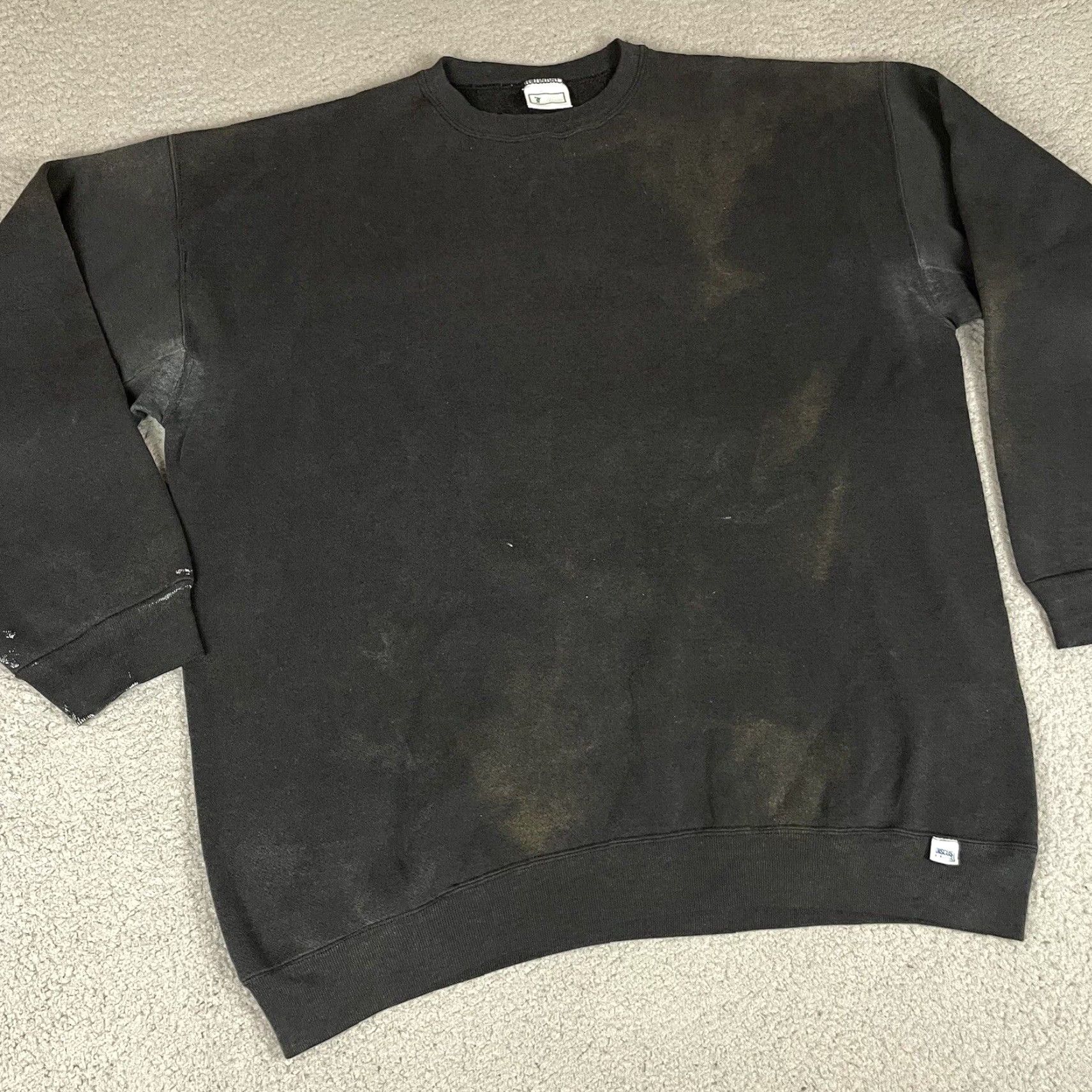 Vintage VINTAGE Discus Athletic Sweatshirt Mens 2XL Black Crew Neck Long Sleeve Pullover Fleece Distressed Logo 90s Size US XXL / EU 58 / 5 - 4 Thumbnail
