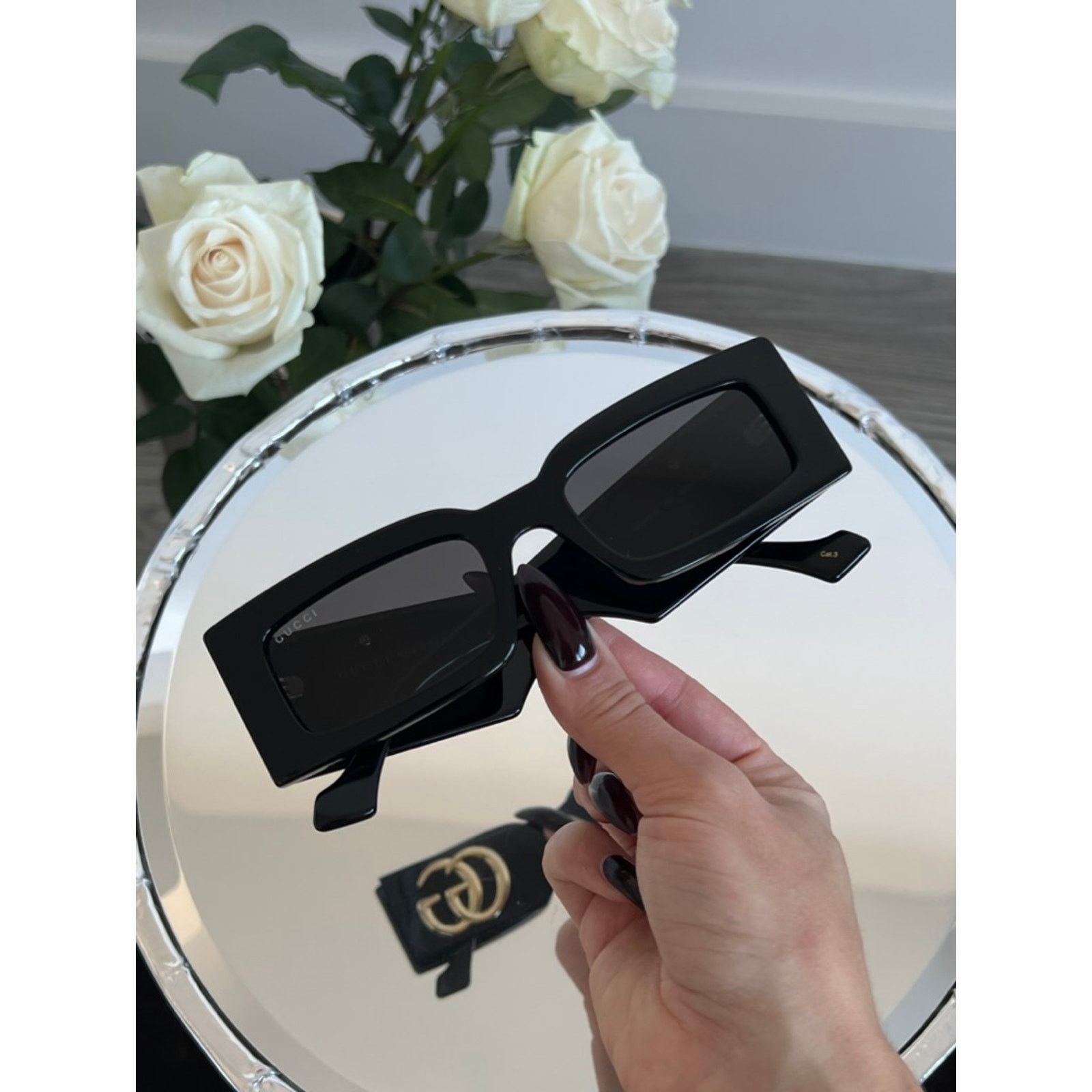 Gucci NEW Gucci GG1425S Black Marmont Sunglasses $505 Size ONE SIZE - 4 Thumbnail