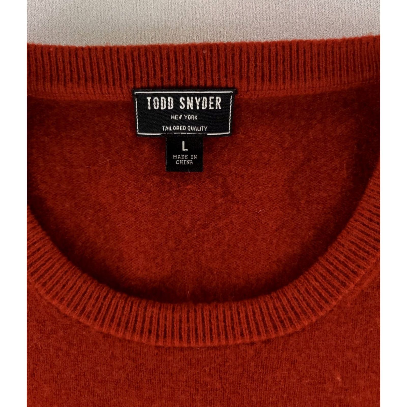 Todd Snyder Todd Snyder Cashmere Sweater Red Long Sleeve Mens L Size US L / EU 52-54 / 3 - 3 Thumbnail