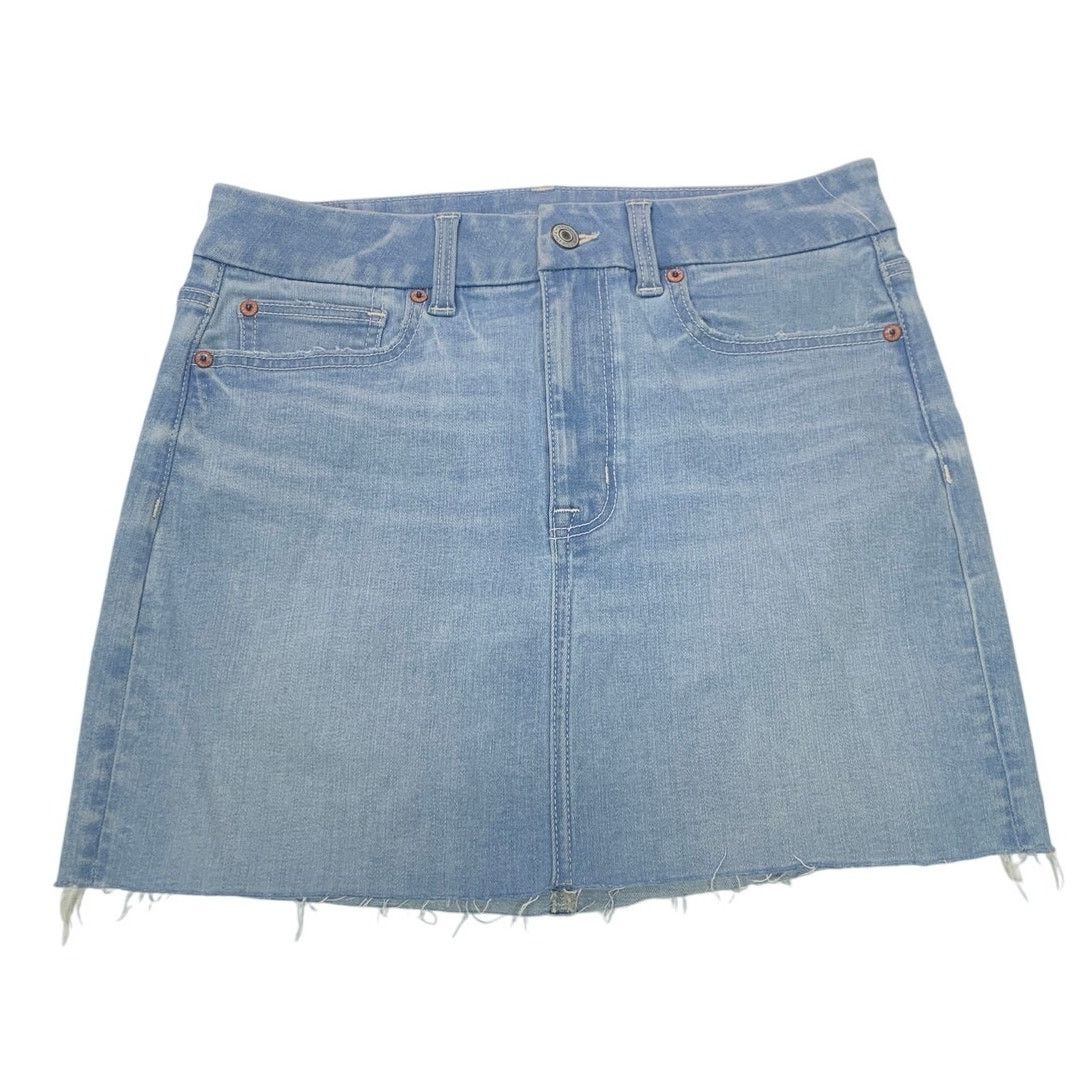 American Eagle Outfitters New American Eagle Womens Size 4 Mini Denim Blue Jean Skirt Size 27" / US 4 / IT 40 - 2 Thumbnail