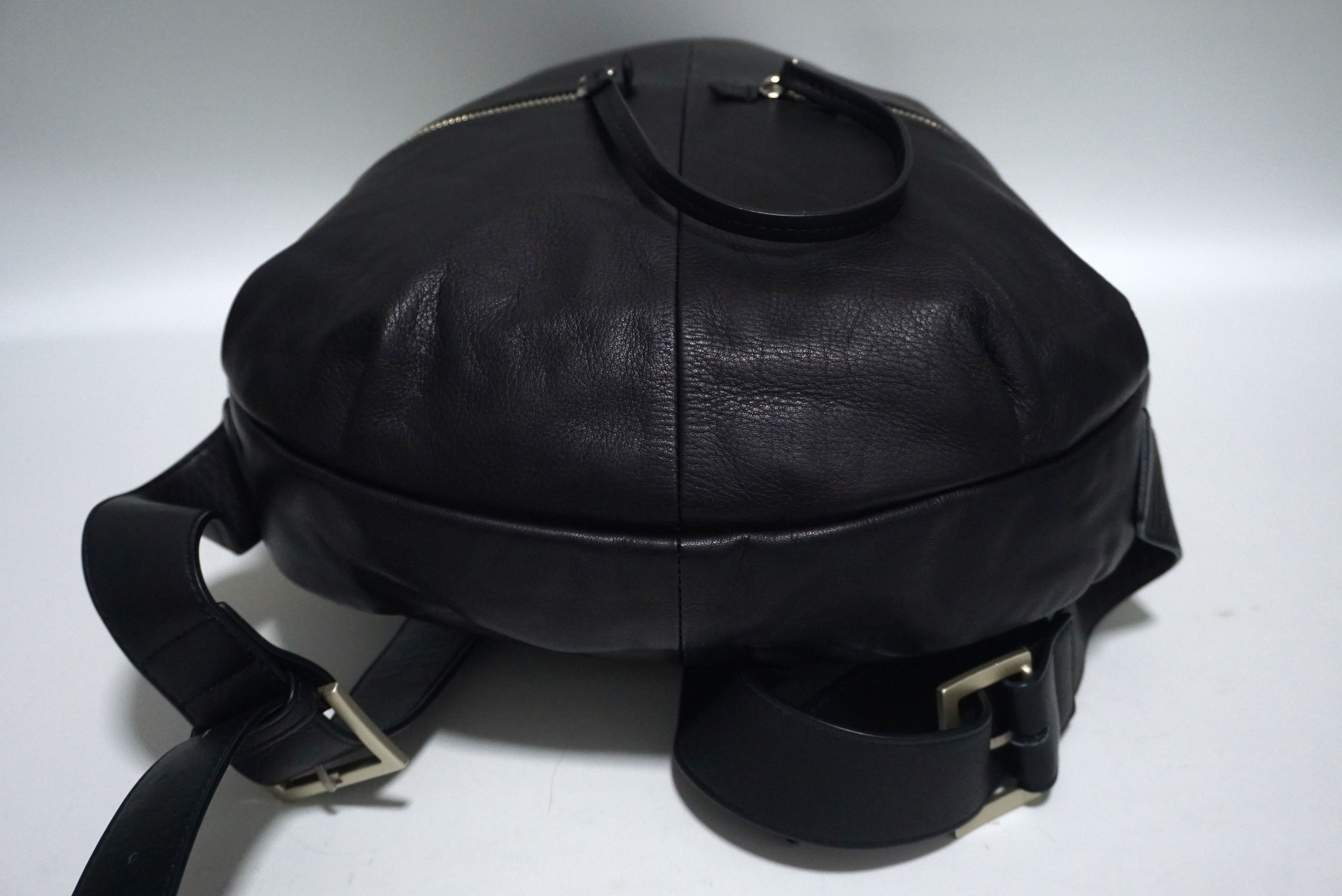 Japanese Brand KAWA KAWA JAPAN BY YOHJI YAMOMOTO FULL LEATHER BACKPACK Size ONE SIZE - 12 Thumbnail