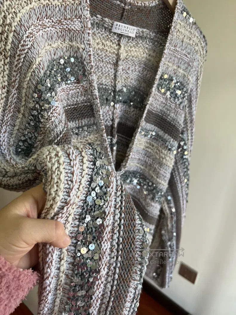Brunello Cucinelli Brunello Cucinelli Sequin Belt Open Cardigan Size M / US 6-8 / IT 42-44 - 3 Thumbnail