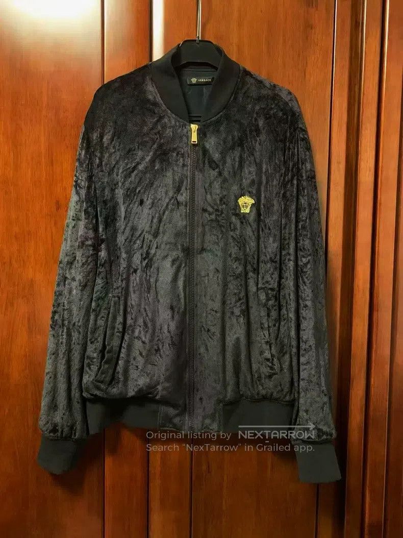 Versace Versace Men's jacket jacket embroidered logo velvet Size US M / EU 48-50 / 2 - 1 Thumbnail