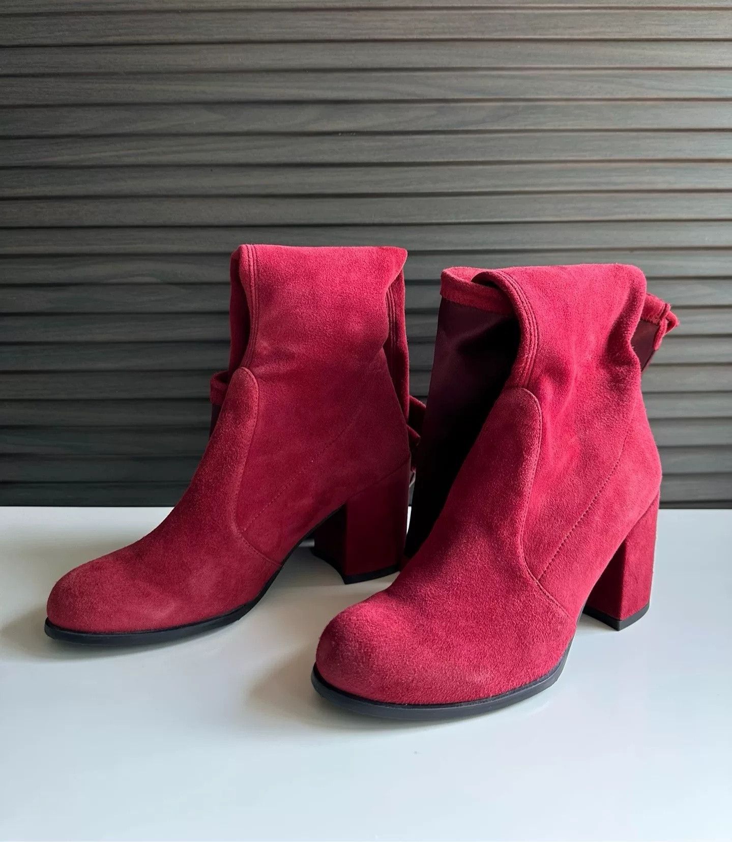 Stuart Weitzman Stuart Weitzman Red Suede Boots Size US XXS / EU 40 - 1 Thumbnail