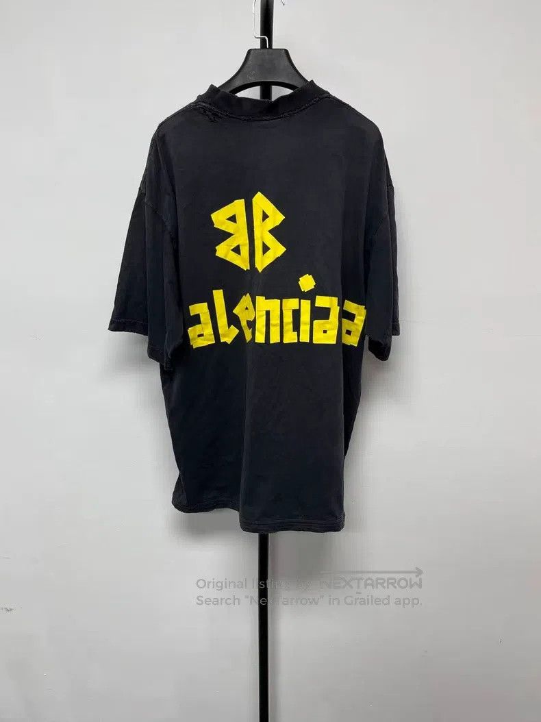 Balenciaga Balenciaga Tape Letter Logo Printed Plain Knit Short Sleev Size US S / EU 44-46 / 1 - 2 Thumbnail