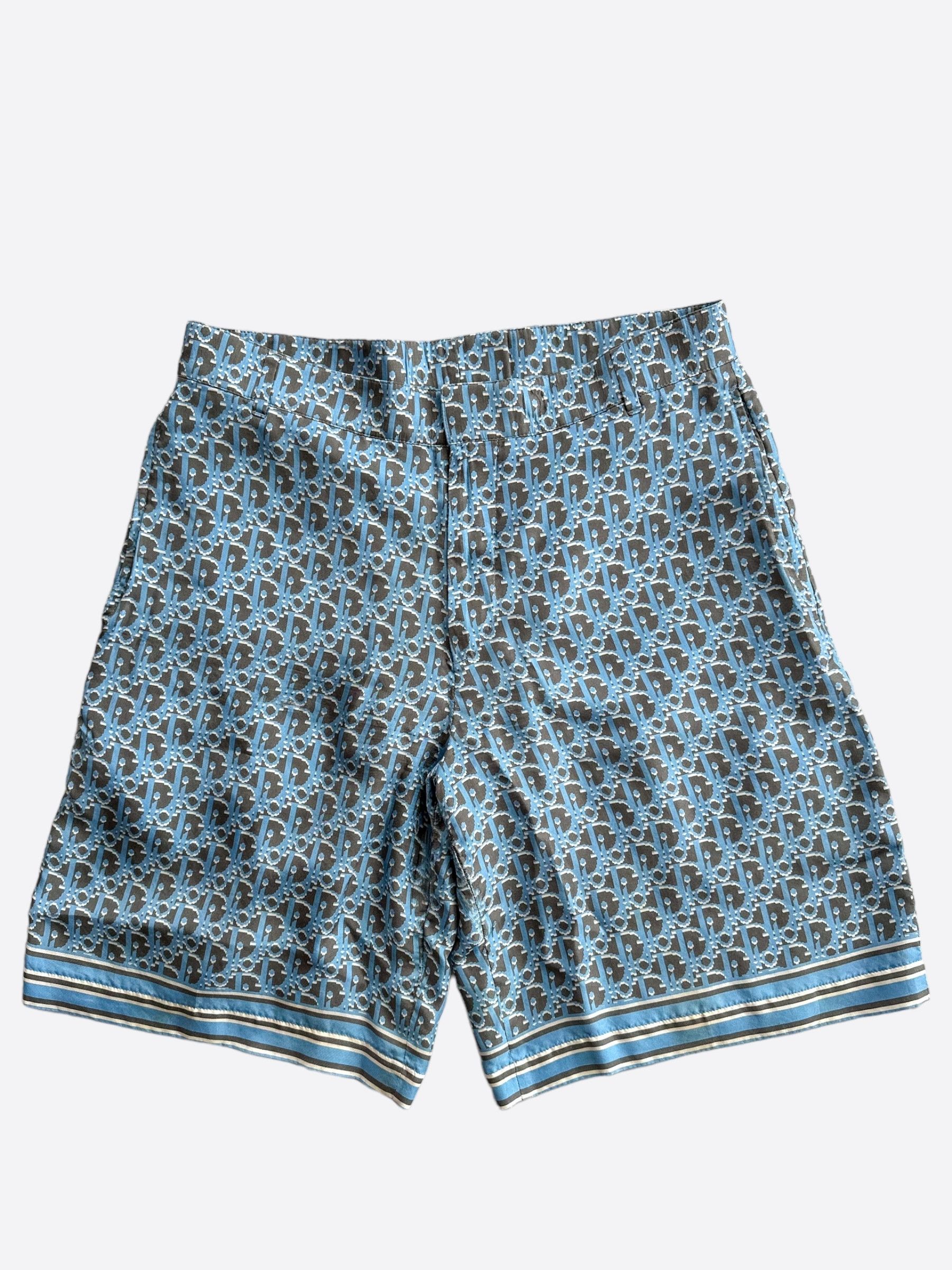 Dior Dior Black & Blue Oblique Bermuda Shorts Size US 32 / EU 48 - 1 Thumbnail