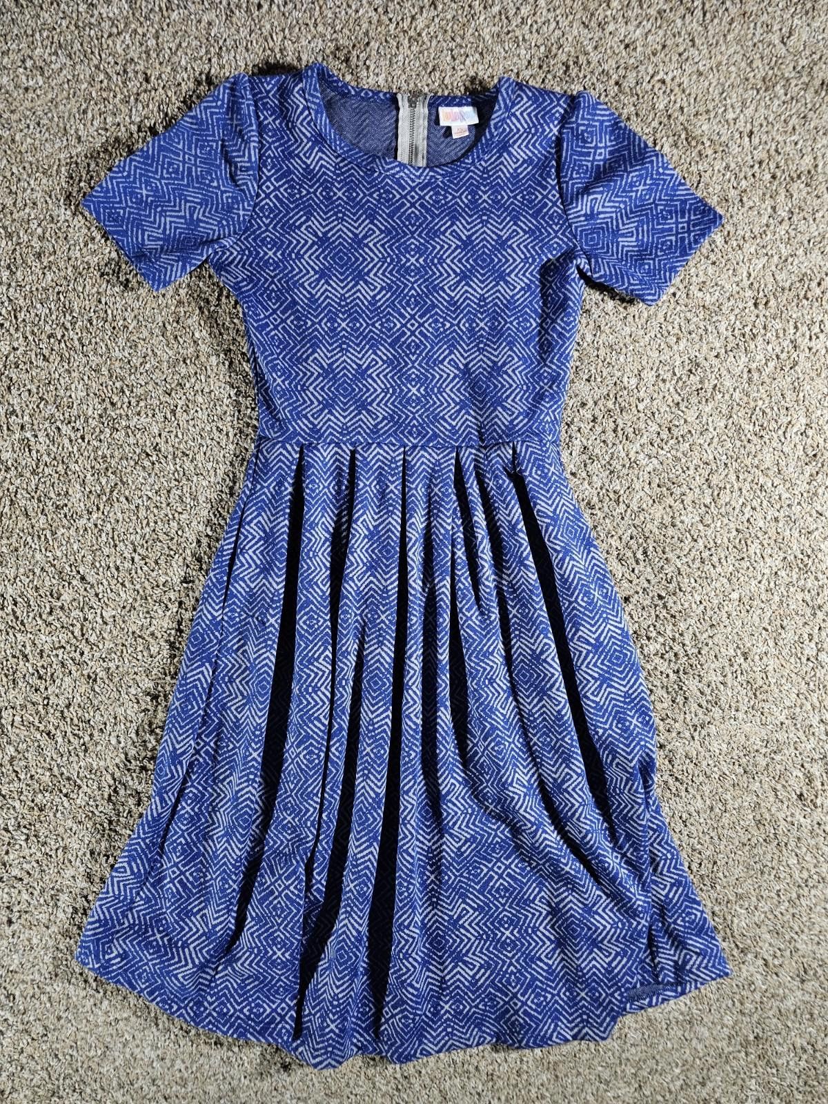 Other Lularoe 1/2 Zip Blue Dress Size XS / US 0-2 / IT 36-38 - 1 Thumbnail